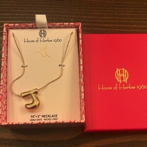 NEW! House of Harlow monogram J necklace